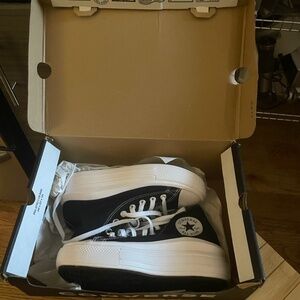 Unworn Black Platform Converses Size 7